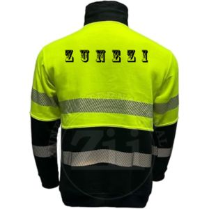 Sudadera con capucha reflectante de seguridad de calidad, Jersey Unisex de algodón y poliéster, sudadera amarilla, negra, reflectante, fluorescente, de seguridad - Product Image 5