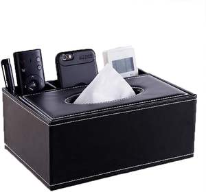 Porte-mouchoirs artisanal pour voiture, boîte à mouchoirs texturée couleur brun foncé - Product Image 5