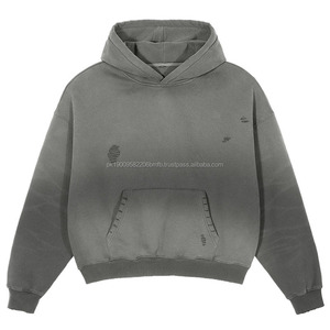Sweat à capuche décontracté pour homme en ramie épaisse de haute qualité, avec poche kangourou, sans fermeture éclair, idéal pour l'hiver - Product Image 3