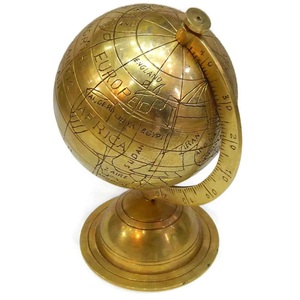 Fabricant et exportation de Globe de bureau en laiton nautique doré personnalisé en laiton de Collection de Globe décoratif de bureau - Product Image 1