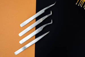 1ชิ้นแหนบคิ้วสแตนเลสคลิปหนีบผมปลายเอียงที่เล็มคิ้วคลิปต่อขนตาสำหรับผู้หญิงอุปกรณ์ความงามแต่งหน้า - Product Image 6