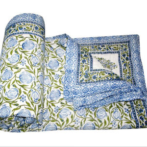 Jaipuri Rajai literie couvre-lit couverture à la main coton Kantha jeter couverture Kantha couette - Product Image 1