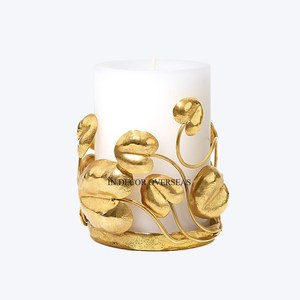 Llamativo aspecto de primera calidad chapado en oro de Metal y claro hecho único diseñador huracán portavelas MESA DE BODA decorativa - Product Image 4