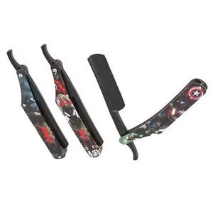 Rasoir en acier inoxydable pour barbe et sourcils, rasoir de barbier pliant, outil de rasage professionnel - Product Image 4