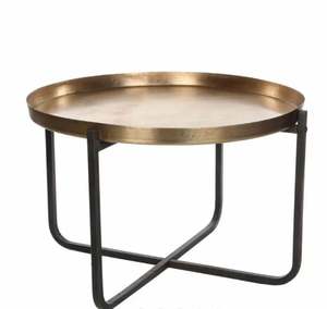 New Design Living room decorative Iron Coffee table With marble top round cocktail table center table with marble top <b>for</b> <b>sale</b> - Product Image 5