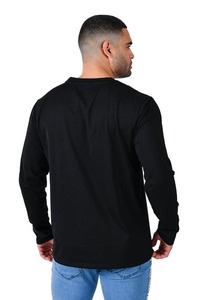 OEM Crew Neck Heavy Cotton <b>TShirt</b> Blank Drop Shoulder Plain Oversized <b>Long</b> Sleeve T Shirt for Men - Product Image 2
