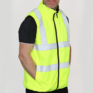 Mens <b>Safety</b> Vest 100% Polyester High Visibility <b>Safety</b> <b>Clothing</b> Sleeveless Multi Pocket Mens Workwear <b>Safety</b> <b>Reflective</b> Vest - Product Image 1