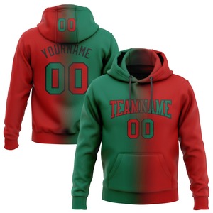 Direct Industry Wholesale 3D Embroidered Custom Stitched <b>Red</b> Kelly Green-White Christmas Trees Sports Pullover Sweatshirt <b>Hoodie</b> - Product Image 4