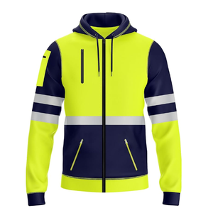 Chaqueta Softshell reflectante de alta visibilidad para adultos, bombardero impermeable acolchado, transpirable, ropa de trabajo de alta visibilidad para hombres - Product Image 2