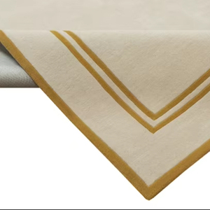 Tapis rectangulaire moderne en laine marron, entretien facile, pour salon, table basse, tapis de chambre à coucher, ensembles de tapis faits main - Product Image 1