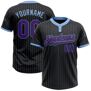 Vente en gros, sublimation personnalisée, impression numérique, maillot de baseball respirant cousu à fines rayures, maillot de softball d'équipe personnalisé unisexe - Product Image 3