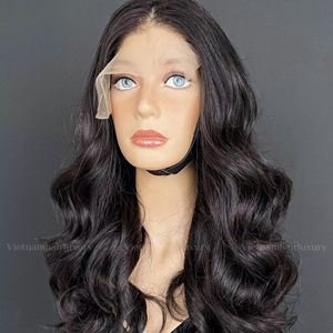 Longueur Fermeture Perruque Perruques Cheveux Humains Vietnamiens En Gros Couleur Naturelle Top Style Vague Couleur. - Product Image 1