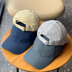 Gorras de béisbol de golf transpirables de secado rápido con logotipo personalizado 2025, 6 paneles, perforación suave sin estructura, protección UV para hombres y mujeres - Product Image 5