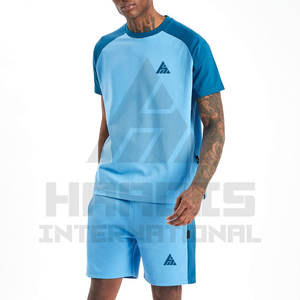 Top venta de los hombres Twin Set Algodón Poliéster Transpirable Secado rápido Mangas cortas Tamaño adulto Hombres Twin Set Precio bajo con personalizado - Product Image 3