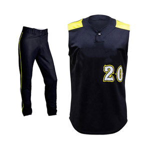 Ensemble de maillot de baseball et de softball unisexe de haute qualité, respirant et à séchage rapide, personnalisable, uniforme d'équipe, taille plus, vêtements de sport - Product Image 1