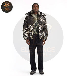 Chaqueta acolchada por sublimación impresa para hombre, logotipo personalizado, proveedor OEM, producto superventas, ropa de invierno transpirable, chaquetas acolchadas - Product Image 5