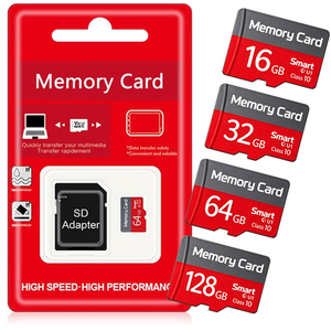 Carte mémoire SD en gros 16 Go 32 Go 64 Go 128 Go avec adaptateur, classe de vitesse 10 U3 A1, en plastique coloré, compatible avec les appareils photo et les enregistreurs vidéo numériques - Product Image 1