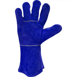 Guantes de Soldadura de Cuero Vacuno de Alta Calidad, Antivibración, Transpirables, Antideslizantes, con Puño de Seguridad, Duraderos, para Uso Industrial - Product Image 2