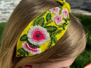 2025 Hot Indian Handcrafted Beaded <b>Headband</b> Valentine Heart Hair Accessories New Trendy Design - Product Image 3