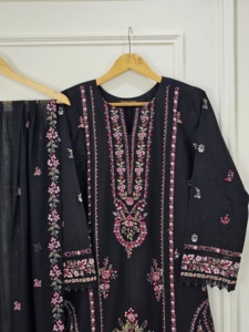 Collection de costumes de luxe 3 pièces de Ssumaira tenue pakistanaise indienne brodée formelle Salwar Kameez Dupatta pour les fêtes d'été - Product Image 5