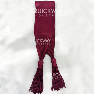 Ceinture de perceuse OEM Cadet Vente en gros Épaule Bordeaux personnalisée Écarlate peignée avec frange Écharpes de bande de défilé de cérémonie - Product Image 4