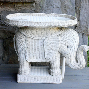 Meilleure vente 2025 Table d'appoint éléphant en osier de rotin Décoration intérieure Table basse faite à la main pour le salon acceptée par les OEM du Vietnam - Product Image 2