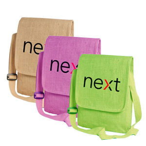 Sac latéral en jute novation avec poche intérieure à rabat avec fermeture à glissière et poignée réglable fabriqué en Inde - Product Image 6