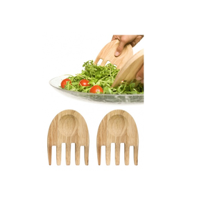 Ensemble de service à salade avec manche en bois cuillère en bois naturel cuillère faite à la main de qualité alimentaire petite couleur naturelle - Product Image 4