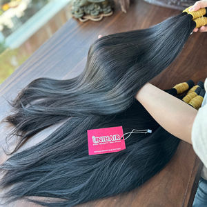 Extensions de cheveux en vrac couleur naturelle pour le blanchiment 100% pur brut non transformé vierge brut cheveux humains vietnamiens - Product Image 1