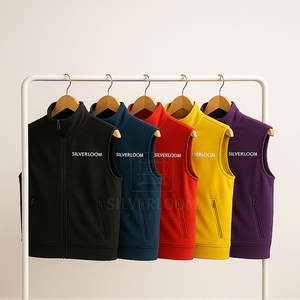 Gilet personnalisé pour hommes sans manches avec fermeture éclair Anti-boulochage Polyester Softshell Bodywarmer avec SILVERLOOM Logo - Product Image 6