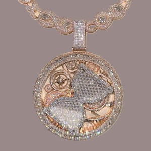 Custom 925 Sterling <b>Silver</b> Hip Hop Pendant with VVS Moissanite Diamond Iced Letter Name Pass Tester-Personalized <b>Charm</b> Pendants - Product Image 5