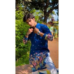 Pijama Kurta de moda para hombres para bodas indias últimas 2025 tela pura tradicional étnica mangas completas Sherwani Achkan - Product Image 5