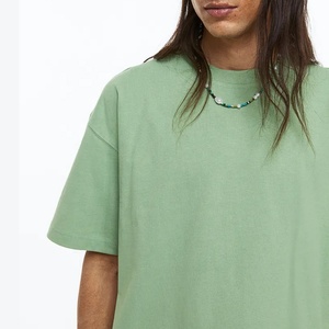 men casual shirts cotton feel <b>clothes</b> men 230 gsm cotton t shirt Vacation cotton plain t shirt for men - Product Image 4