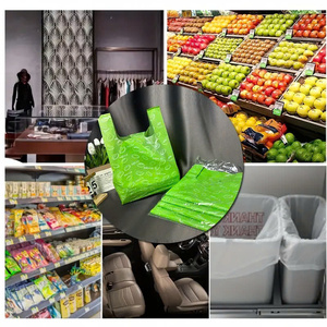 Custom Supermarket Fruit and Vegetable Packaging Cheap T-shirt Shopping Bag PE Material,Shopping Bag for Supermarket Store - Product Image 6