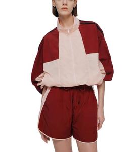 เสื้อแจ็กเก็ตกันลมมีซิปสำหรับเล่นยิมฟิตเนสเสื้อกันลมแขนยาวเสื้อแจ็กเก็ตไนลอนสำหรับใส่วิ่งออกกำลังกายสีเย็บปะติดออกแบบได้ตามที่ต้องการ - Product Image 1