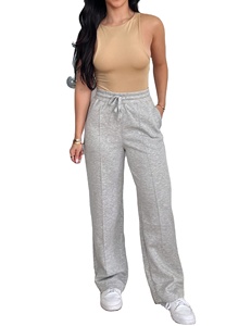 Pantalones Anchos Casuales de Cintura Alta con Banda Elástica para Deportes al Aire Libre, Cómodos para Hacer Ejercicio, Clásicos para Mujer - Product Image 3