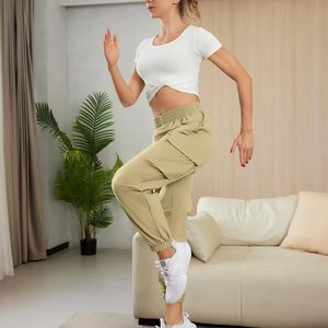 Pantalones ligeros para correr para mujer, pantalones cargo transpirables y duraderos, ropa deportiva para deportes al aire libre y actividades informales - Product Image 6