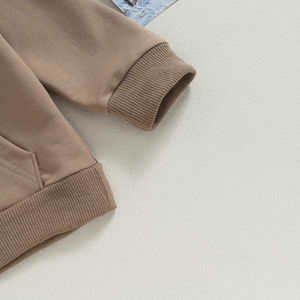 สเวตเตอร์ใส่ได้ทั้งชายและหญิงเสื้อสเวตเชิ้ตสีพื้นแบบไม่มีหมวกสำหรับฤดูใบไม้ร่วงฤดูหนาว - Product Image 3