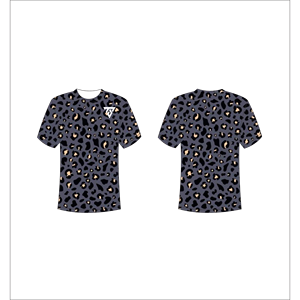 เสื้อยืดผู้ชายลายจุดสีฟ้า แขนสั้น คอกลม ทรงลำลอง รุ่น Trackstar OEM แบรนด์ส่วนตัว TSI-G05-P0695 - Product Image 5