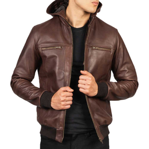 Vêtements très vendus pour homme veste en cuir nouvelle mode veste en cuir pour homme veste en cuir coupe-vent à vendre - Product Image 4