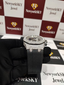 นาฬิกาหรูดูสง่างามพร้อมนาฬิกาเพชรโมอิสแท้ผู้ขายชั้นนำขายส่งราคาดี VVS icedout - Product Image 3