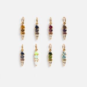 Pendentif Citrine Multi-Stone Prong en argent sterling 925 plaqué or, bijoux de pierre de naissance de novembre en couches faits à la main pour femmes - Product Image 6