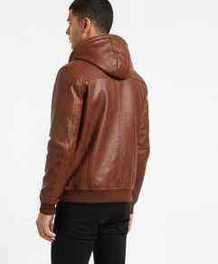 Sweat à capuche à col montant en cuir de haute qualité 100% pour unisexe / Sweat à capuche à impression numérique de couleur unie pour l'hiver - Product Image 3