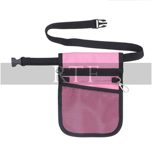Pink Multi Compartment Polyester/Cotton Unisex Fanny Pack by Raw to Fine for <b>Nurses</b> Medical <b>Bag</b> for Daily Outdoor Casual Use - Product Image 4