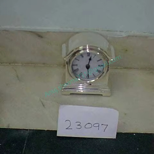 Reloj de Escritorio/Mesa Moderno de Lujo con Base de Latón Macizo, Funciona con Pilas, Radio, Hecho a Mano - Product Image 1