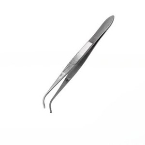 Pinzas de tejido de Iris personalizadas de la mejor calidad, 4 ", 1x2 dientes, pinzas de Iris de acero inoxidable completamente curvadas, instrumentos oftálmicos - Product Image 5