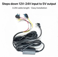Kit de câblage USB-C 5V 2.5A pour chargeur de voiture, câble de câblage direct 12V-24V vers 5V avec détection automatique ACC et évitement de la décharge de la batterie de la caméra embarquée