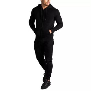 Vêtements de sport deux pièces pour hommes, survêtement slim pour l'entraînement, le jogging, la course à pied et le sport en hiver - Product Image 1