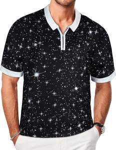 Camisetas Polo de verano personalizables para hombre, camisetas de manga corta de poliéster y algodón con patrón liso y logotipo personalizable - Product Image 1