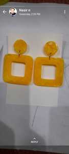 ต่างหูเรซินเปลือกหอยธรรมชาติ2แบบต่างหูตอกชุบทองสำหรับผู้หญิงเครื่องประดับวินเทจของขวัญ - Product Image 2